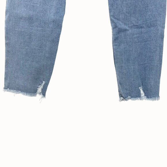 OLD NAVY ROCKSTAR MID-RISE DISTRESSED LIGHT WASH BLUE DENIM SKINNY JEANS SZ 10 - Picture 5 of 8